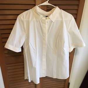 New! Off-White Talbots Petite Button Down Blouse